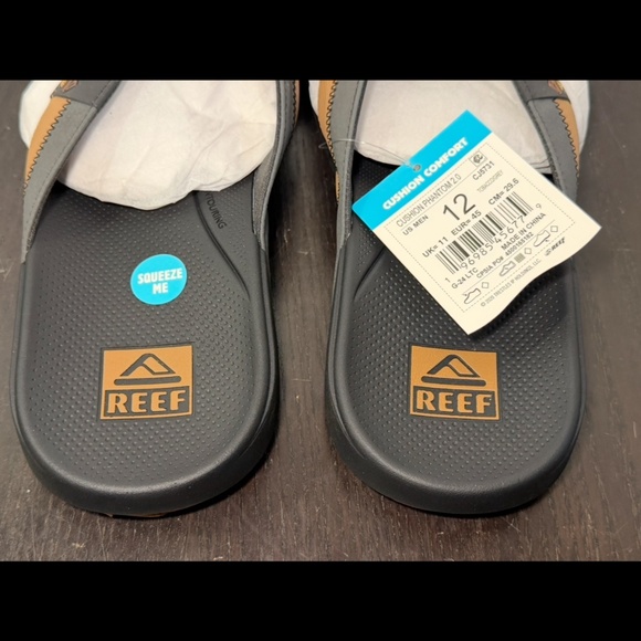 Reef Cushion Phantom 2.0 Flip Flops Sandals Tobacco/Grey Mens 12